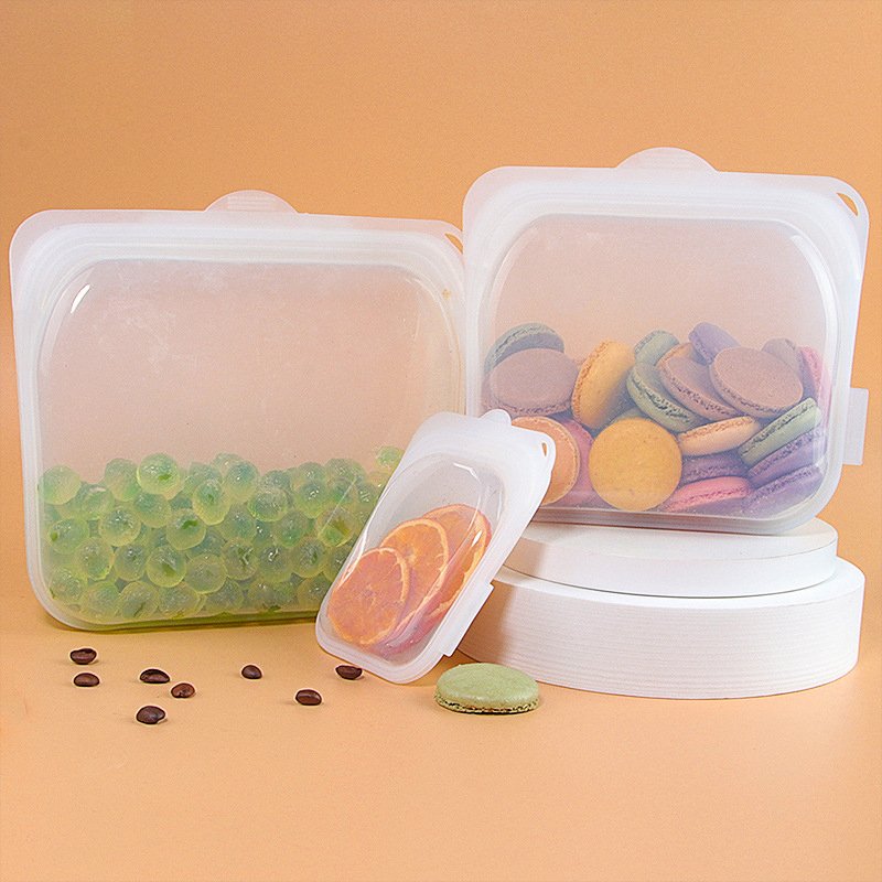 Refrigerator Sealed Silicone Bags Moistureproof Storage Bag Multipurpose Storage Bags Reusable Storage Food Grade Silicone