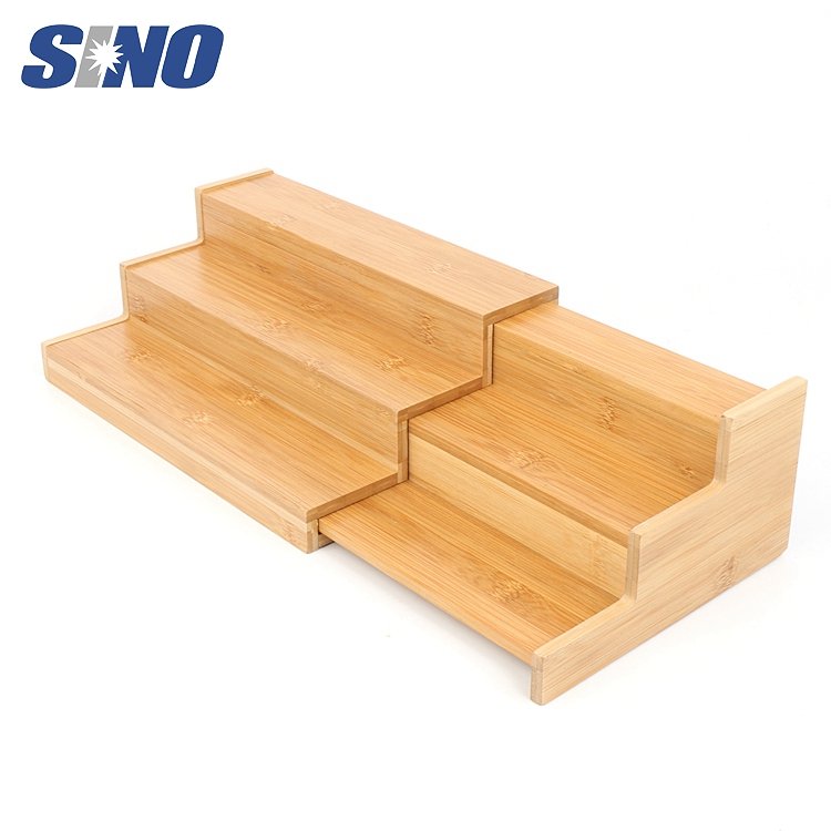 Expansible Kitchen Organizer Bamboo 3 Spice Storage Stand Rack Expandable Kitchen Cabinet Organizer Food Storage
