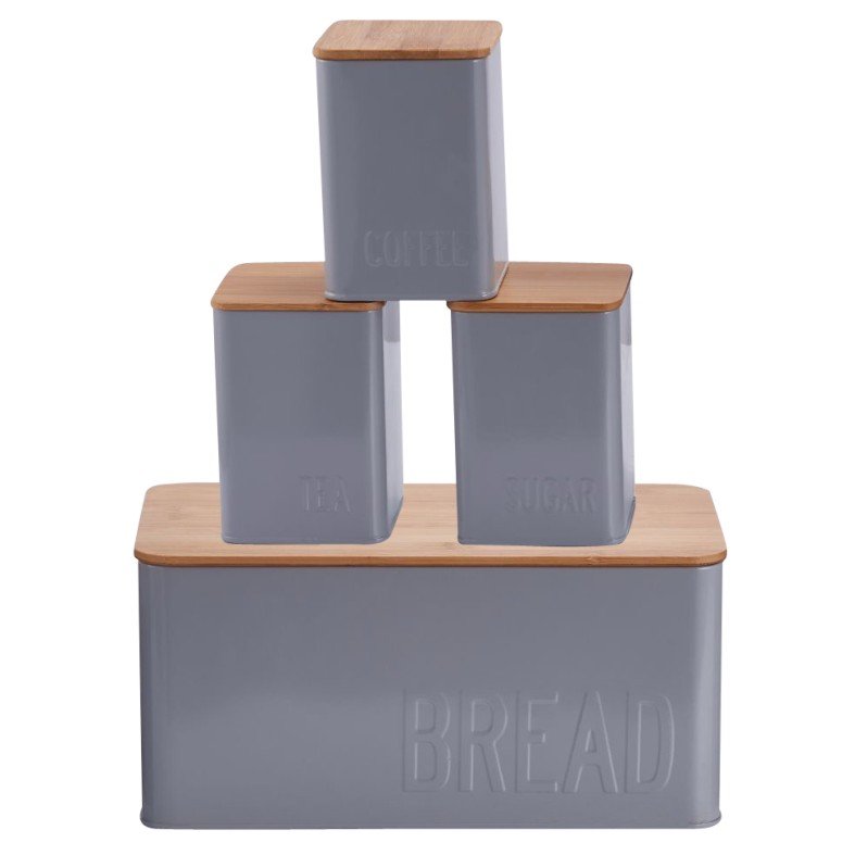 Modern Household Kitchen Storage Airtight Container Set With Bamboo Lid Storage Box and food Canister sets for kitchen