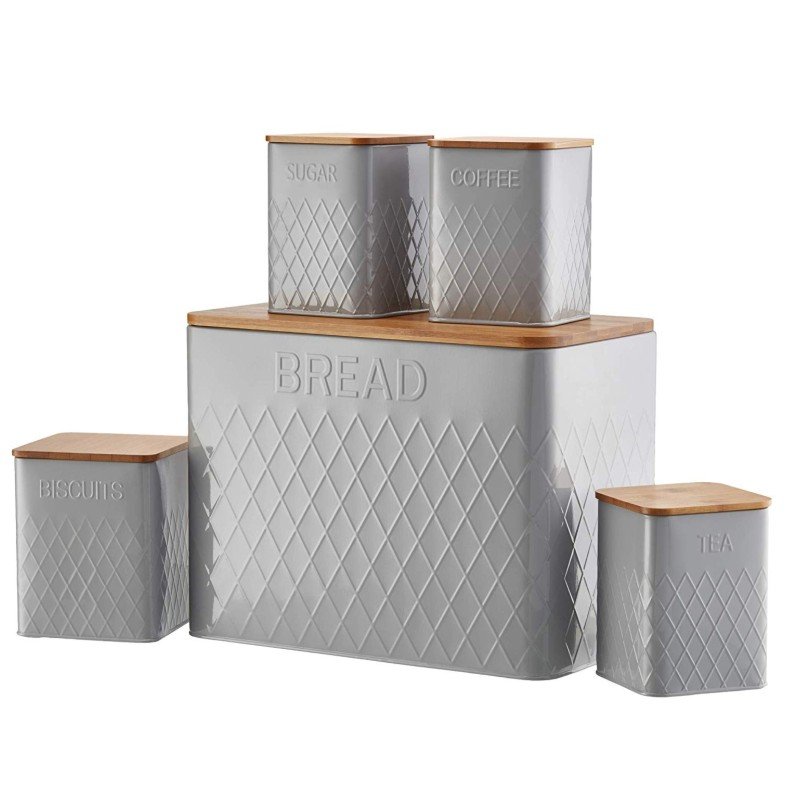 Modern Household Kitchen Storage Airtight Container Set With Bamboo Lid Storage Box and food Canister sets for kitchen