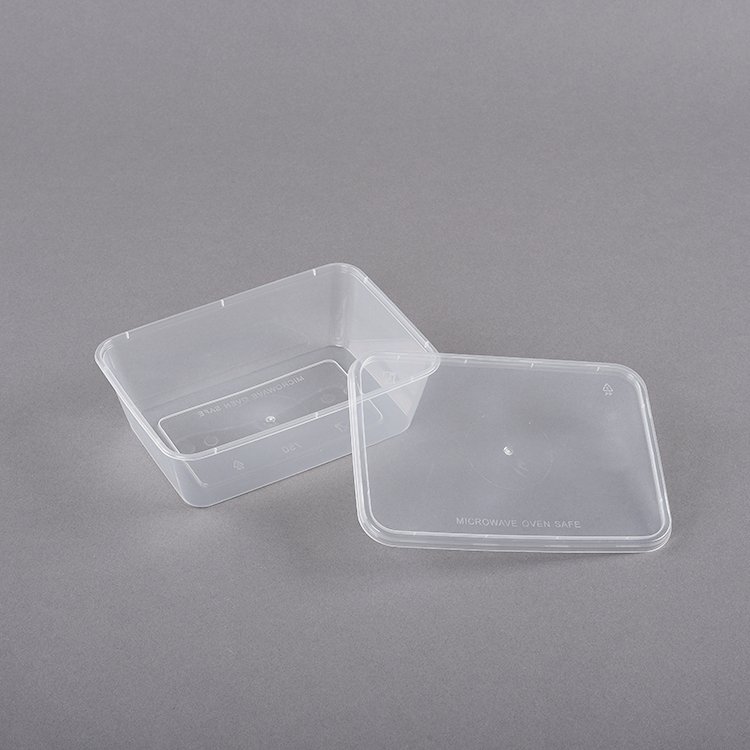Customize 750ML pp transparent Food Lunch Box microwave safe plastic disposable food storage containers for food packaging