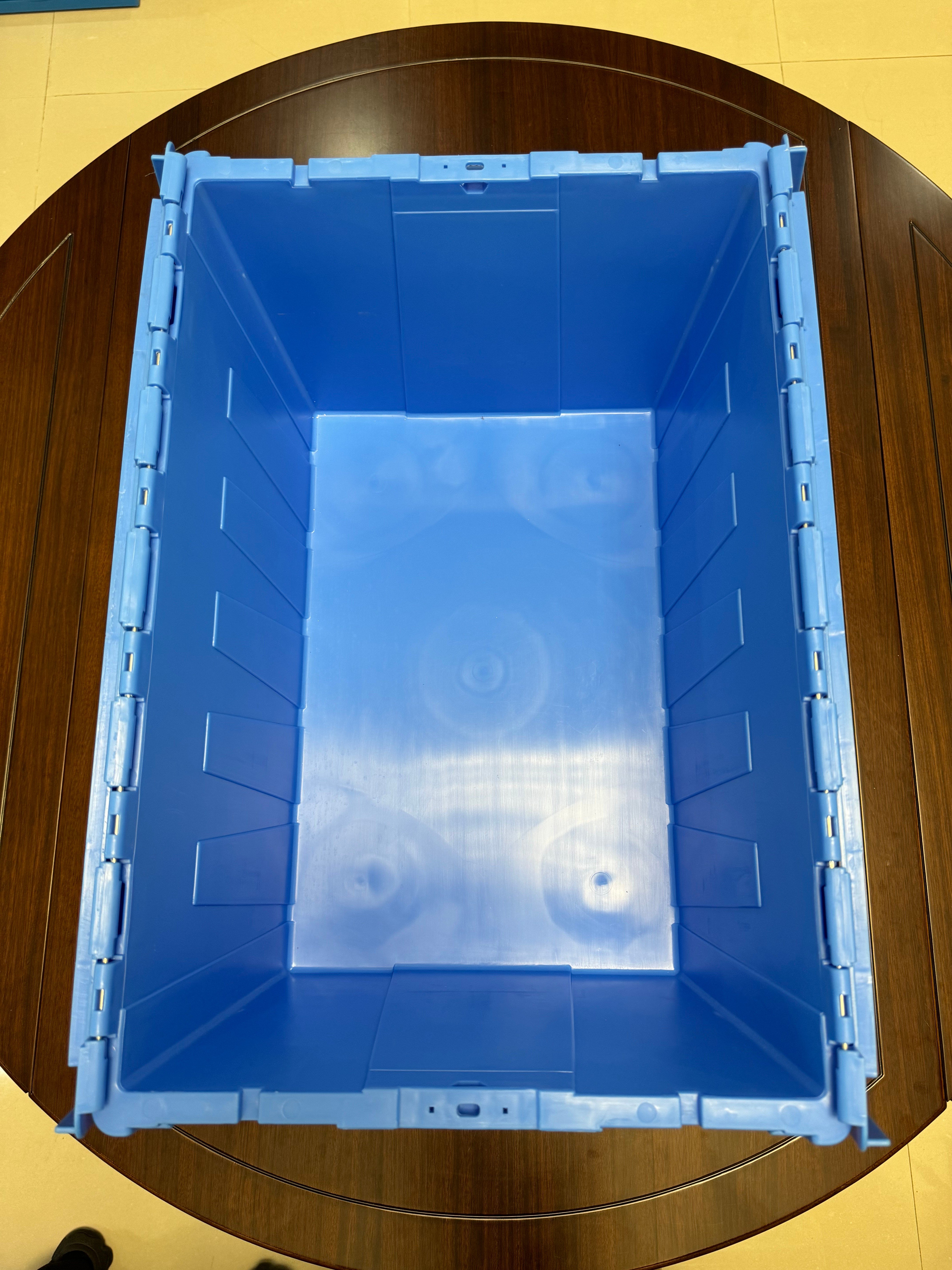 Rectangular Plastic Storage Box Recyclable PP Material Solid Folding Mesh Style With Lid Fruit Crate Stackable storage Crate