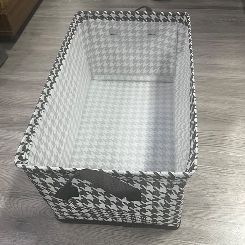 Fabric Foldable Clothes Storage Box Steel Frame Organizer Clothes Trousers Storage Wardrobe Clothes Box