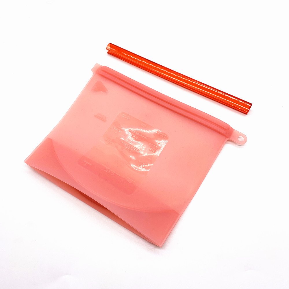 BHD Eco-friendly Platinum Silicone Food Container Reusable Storage Bag Leakproof Seal Silicone Food Bags