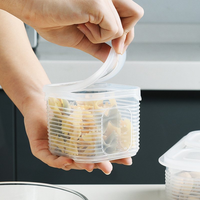 A3463 Household Plastic Boxes With Lid Kitchen Refrigerator Fruit Case Crisper Divide Food Storage Box