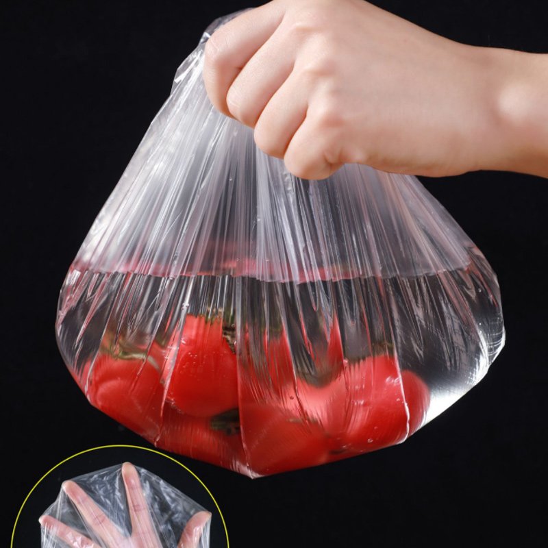 reusable plastic film fresh food storage bags elastic bowl plate lid kitchen freezer bag plastic wrap food fresh seal bowl cover