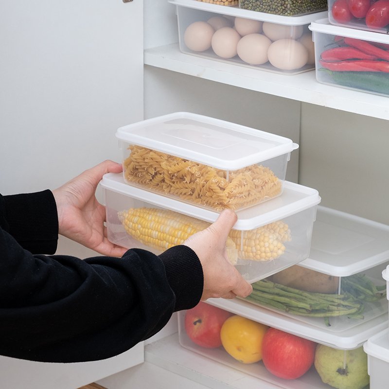wholesale household storage box Kitchen Food Grade Airtight Keep Food Fresh fridge organizer Plastic storage boxes