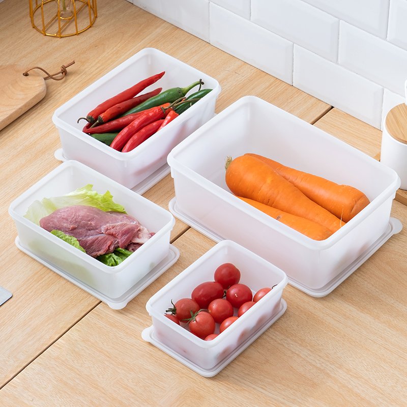 wholesale household storage box Kitchen Food Grade Airtight Keep Food Fresh fridge organizer Plastic storage boxes