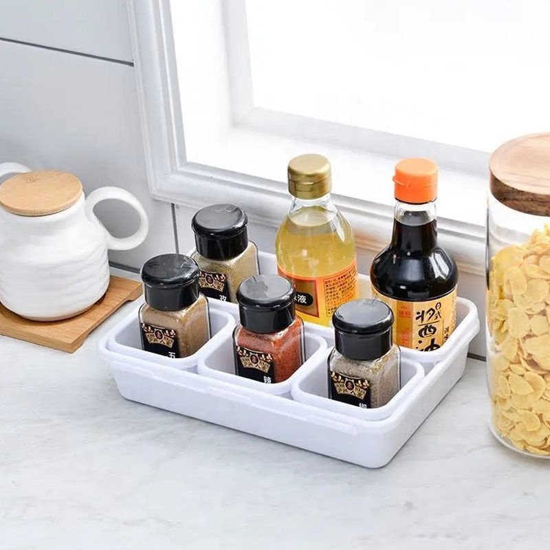 Hot Sale Drawer Divider Box Kitchen Cutlery Organizer Rectangular Plastic Desktop Cosmetic Storage Box