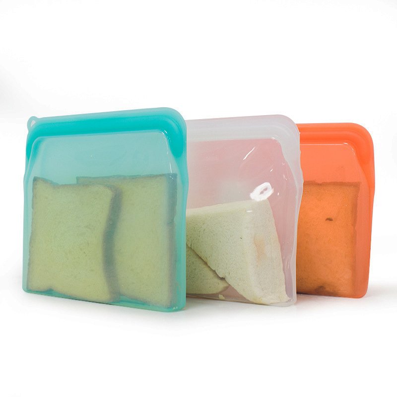 Hot Sale Custom Waterproof Leakproof Freezer Bag Silicone Pouch Food Storage Bag Reusable Silicone Food Storage Bag
