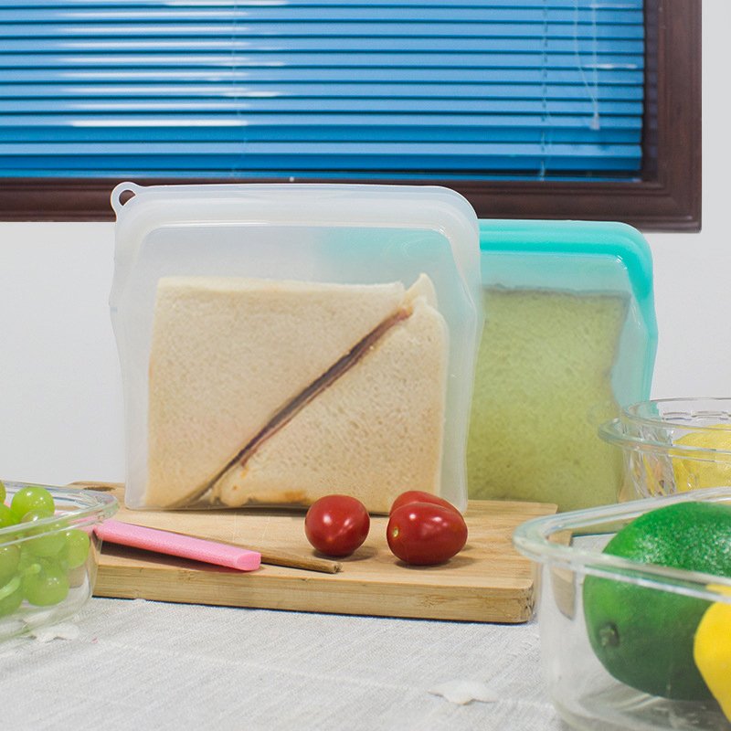 Hot Sale Custom Waterproof Leakproof Freezer Bag Silicone Pouch Food Storage Bag Reusable Silicone Food Storage Bag