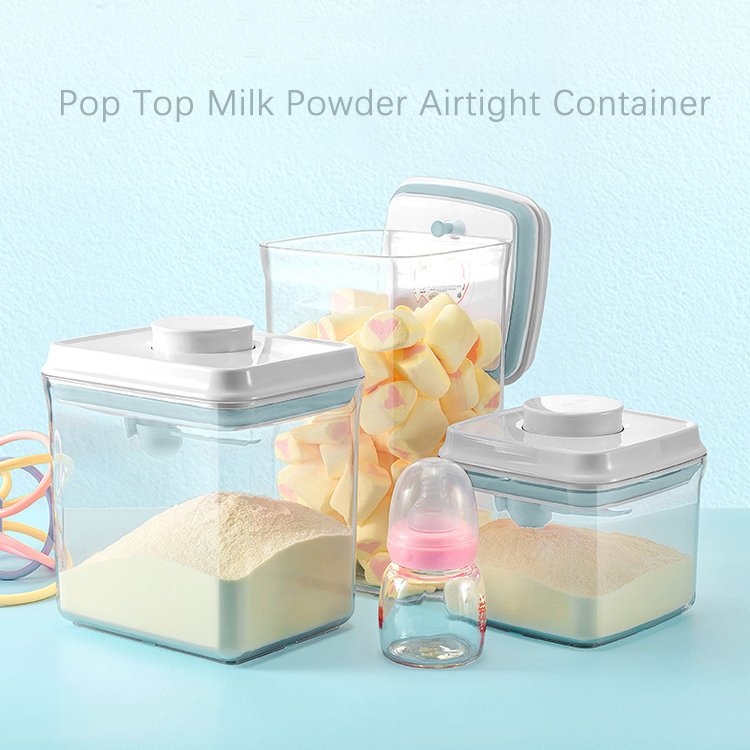 Ankou Unique Design Stackable Airtight Dry Goods Food Storage Plastic Container Easy To Lock And Open Pop With Lids
