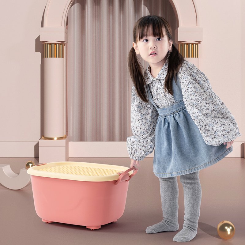Home New Design Logo Model School Bus Building Blocks Kids Plastic Packaging Storage Boxes Rectangle Shape Toys Organization