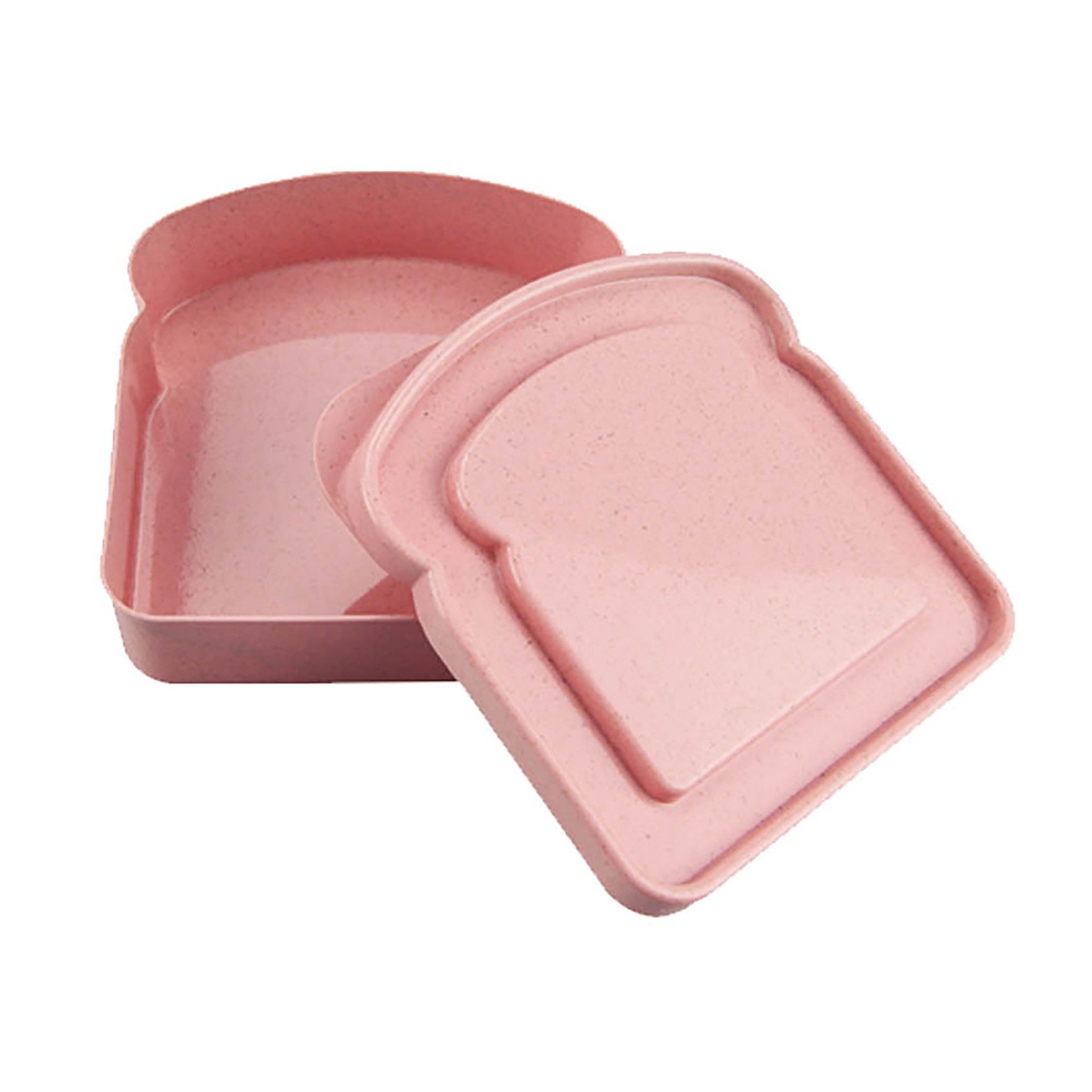 Microwave Safe Wheat Straw 14oz Sandwich Containers Sandwich Box Food Storage Toast Shape for Lunch Boxes for Kids Adult