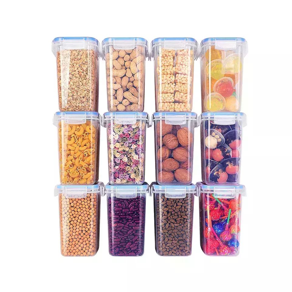 Eco-Friendly Key Lock 6L Leakproof Food Dispenser Dry Cereal Storage Paper Organizers Airtight Kitchen Storage Boxes Pack of 2
