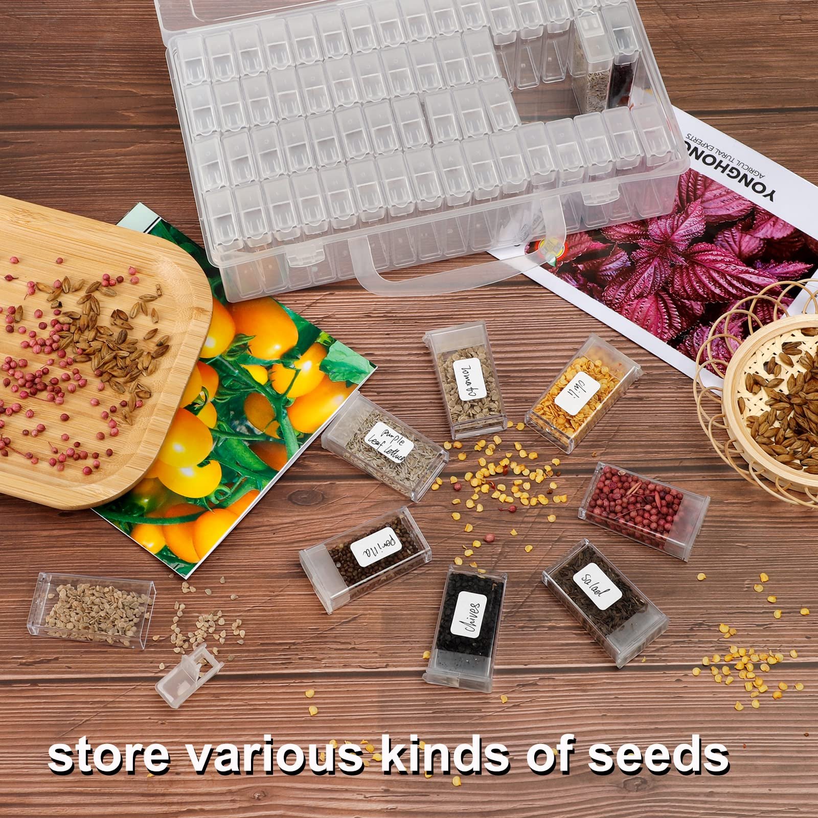 1pc 64 Slots Plastic Storage Box DIY Diamond Painting Beads Charms Jewelry Accessories Organizer Box Square Plastic Storage Box