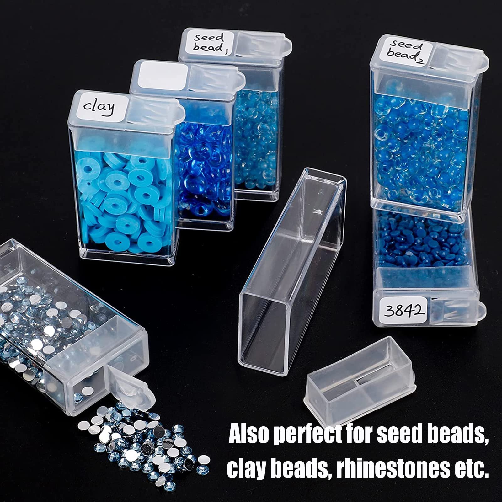 1pc 64 Slots Plastic Storage Box DIY Diamond Painting Beads Charms Jewelry Accessories Organizer Box Square Plastic Storage Box