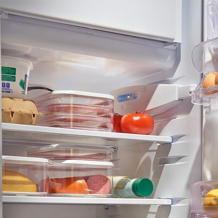 OEM New Design High Quality 3 Layers BPA Free Acrylic Plastic Foldable Food Storage Containers Refrigerator Organizer Boxes