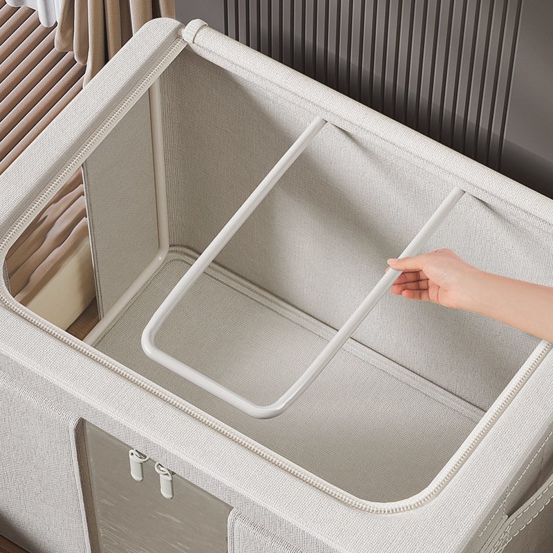 AdvancedTianshan cotton and linen storage box,thickened steel frame for clothing storage box,and storage boxfor household quilts
