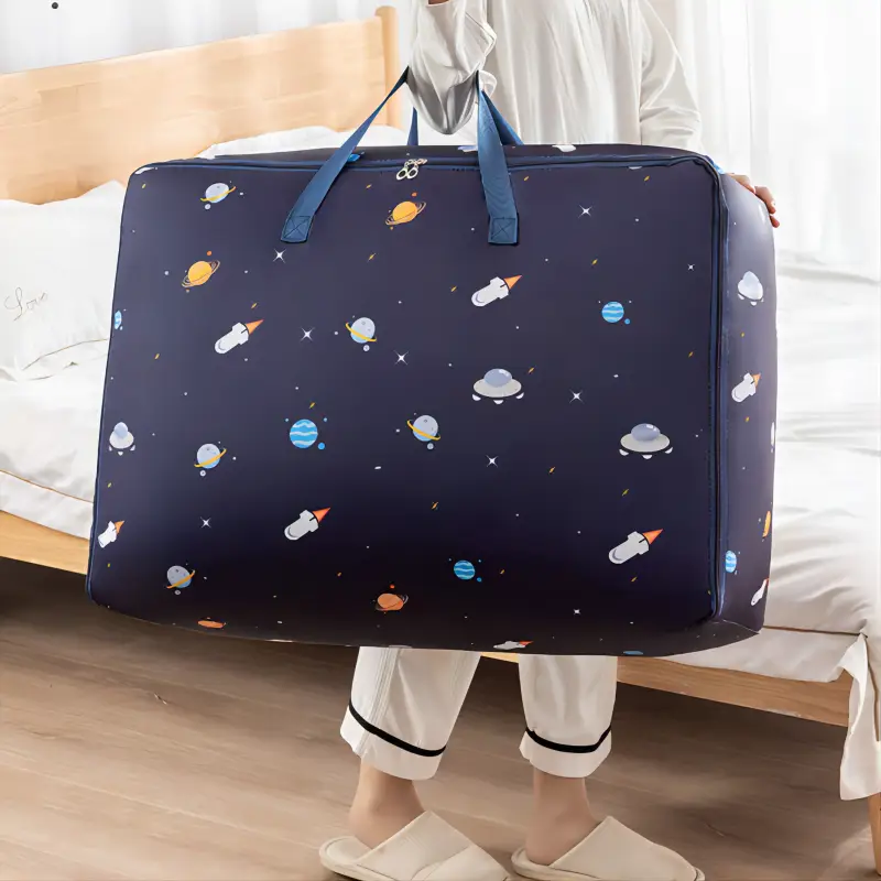 Foldable fabric storage bag, clothes and quilt storage, dust bag, waterproof and anti-fouling, suitable for home storage