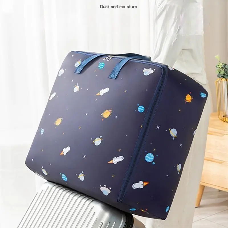 Foldable fabric storage bag, clothes and quilt storage, dust bag, waterproof and anti-fouling, suitable for home storage