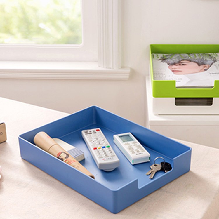 Latest Trend Plastic Book Magazine Office File Tray Organizer Colorful Multifunctional Desktop Storage Box