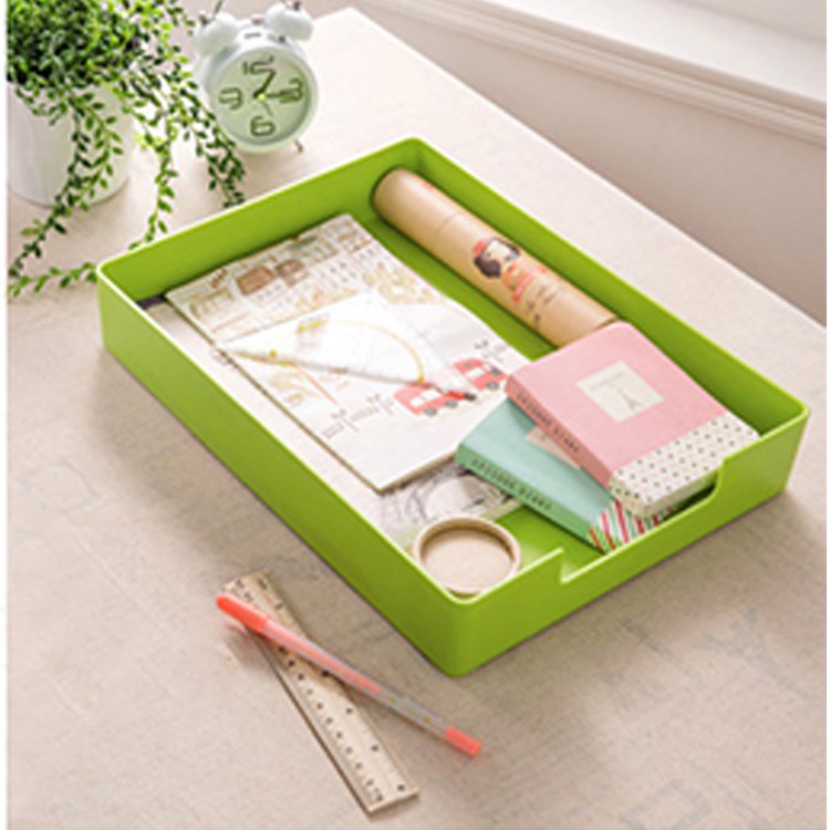 Latest Trend Plastic Book Magazine Office File Tray Organizer Colorful Multifunctional Desktop Storage Box