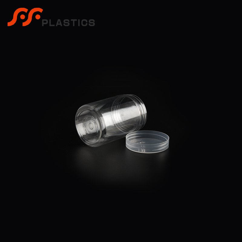 Transparent food cookie storage container airtight candy sugar packaging plastic bottle jar