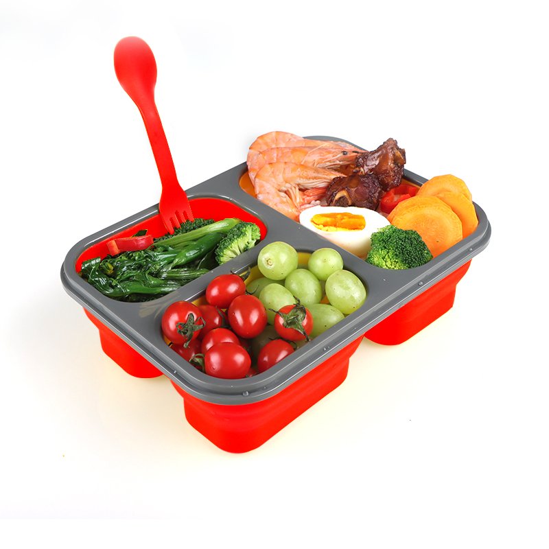 2023 New design Selling Silicone Lunch Box Microwave Oven Food Storage Container Lunch Boxes for kids