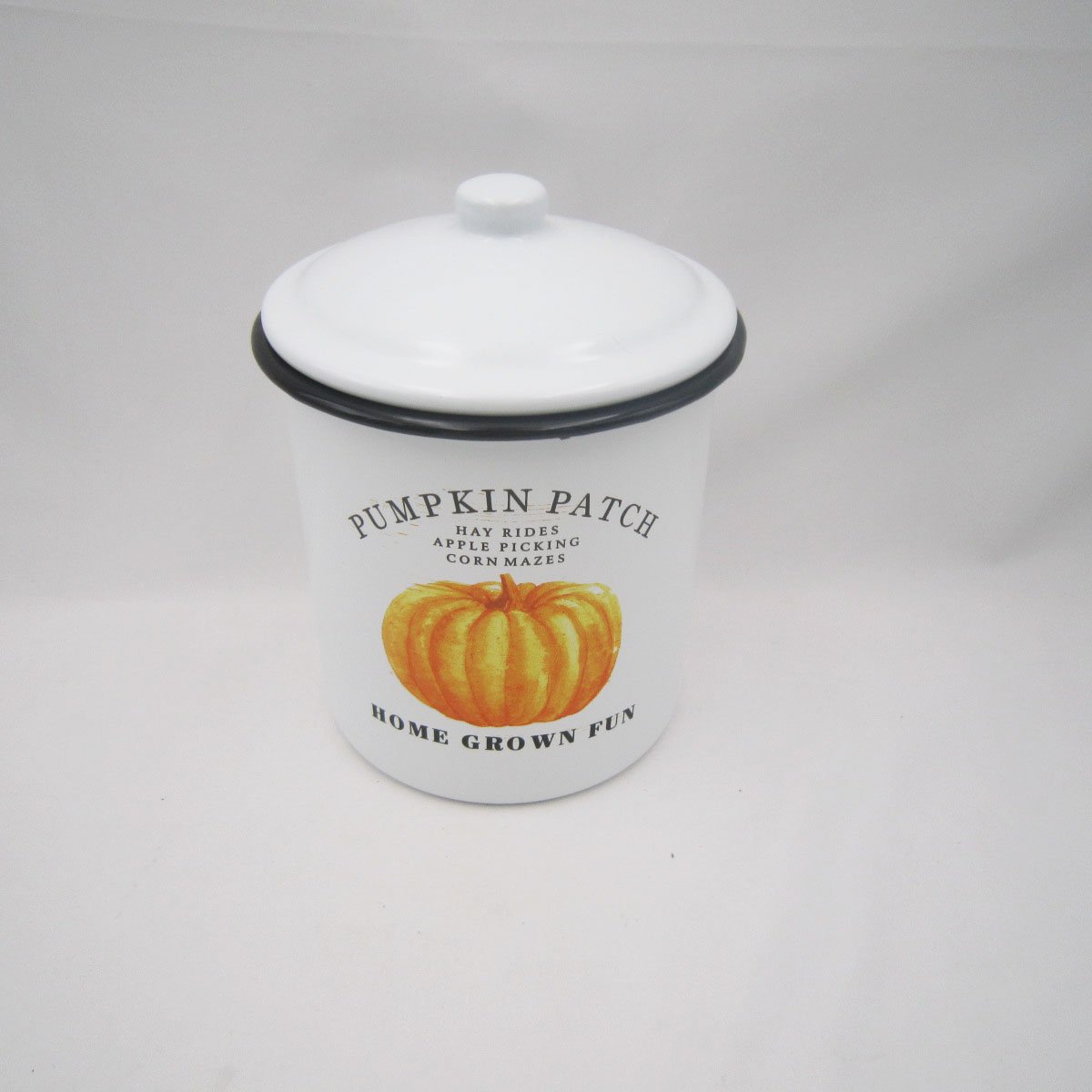 Customized Logo Enamel Canister Set Kitchen Food & Candy Storage Metal Enamel Canister Set
