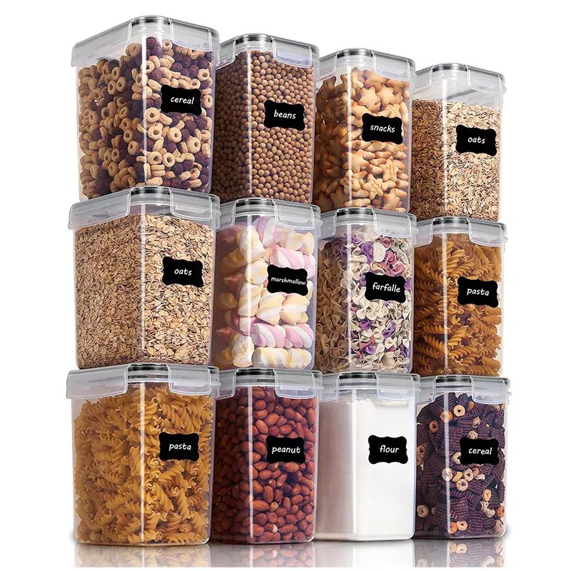 Plastic Airtight Food Storage Container Set Refrigerator storage box With Durable Lids for kitchen