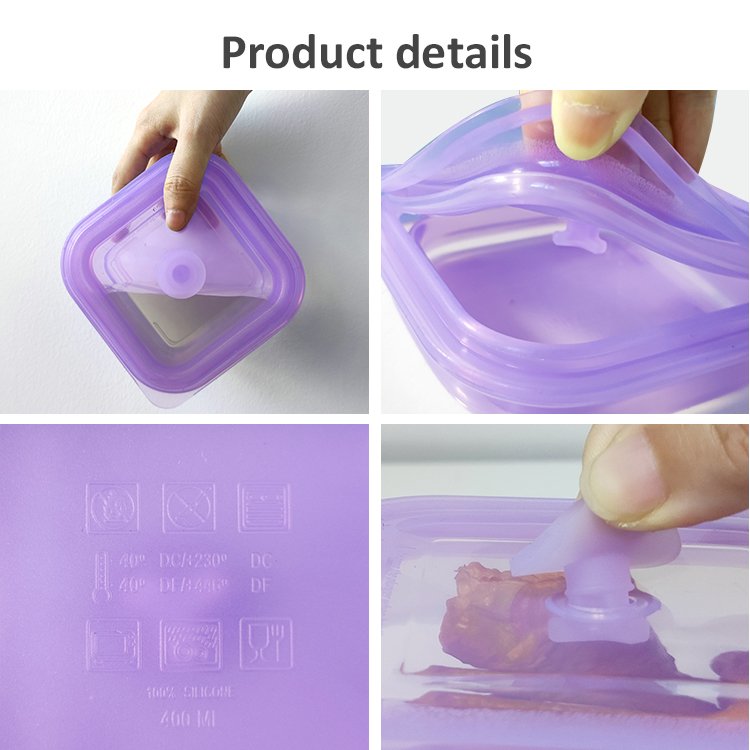 400ML 600ML 900ML Food Storage Container Kitchen Bento Foldable Collapsible Silicone Lunch Box Set
