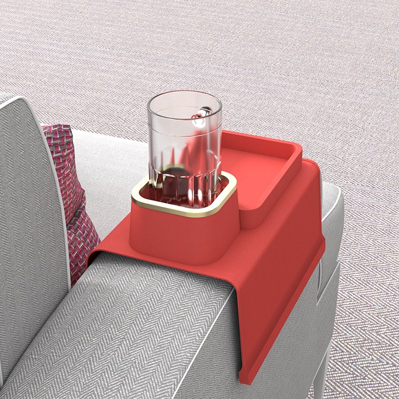 Factory New Food Grade Silicone Tray Table Foldable Waterproof for Home Use for Living Room Sofa Armrest Coffee Tool Tray Rest
