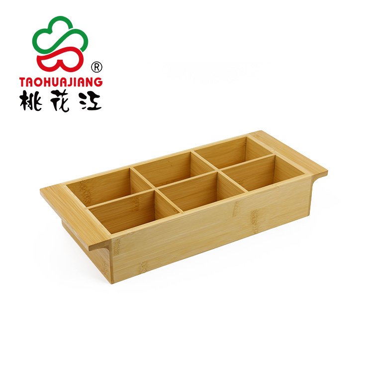 Home Office Desktop Bamboo Makeup Organizer Storage Boxes No Lid