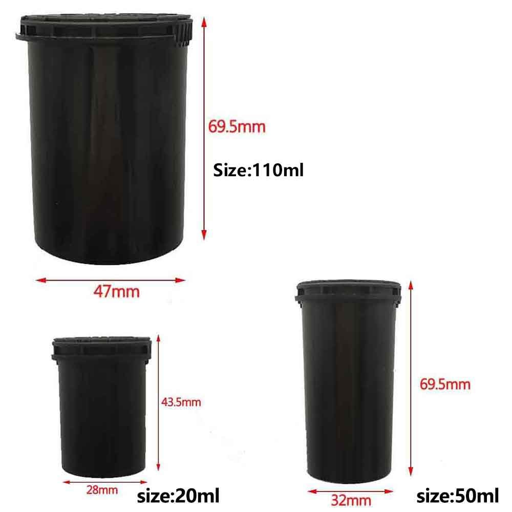 Storage Box 25ml/50ml/110ml Pop Top Medical Bottle Child Resistant Plastic Pill Container Home Tobacco Smoking Accessories