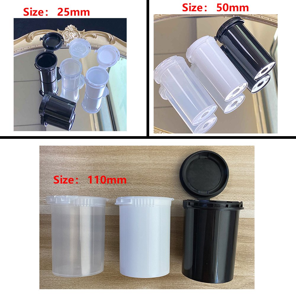 Storage Box 25ml/50ml/110ml Pop Top Medical Bottle Child Resistant Plastic Pill Container Home Tobacco Smoking Accessories
