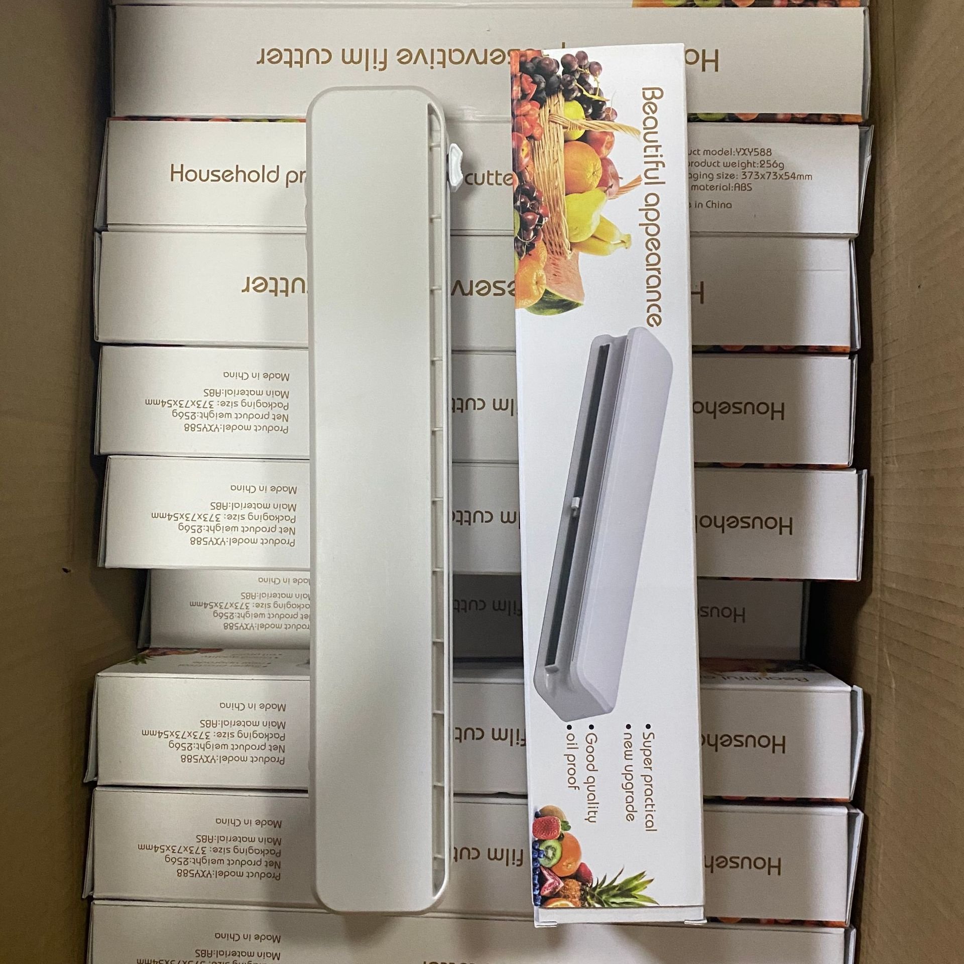 WS252 Wholesale Adjustable Food Wrap Dispenser Plastic Film Cutting Wrap Dispenser Sharp Wrap Dispenser