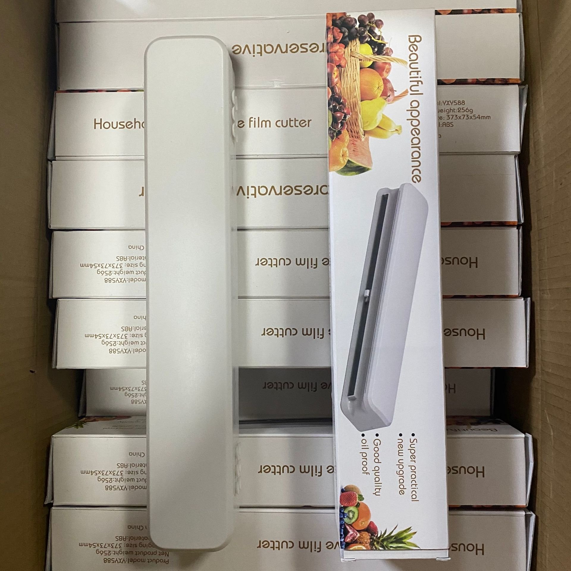 WS252 Wholesale Adjustable Food Wrap Dispenser Plastic Film Cutting Wrap Dispenser Sharp Wrap Dispenser