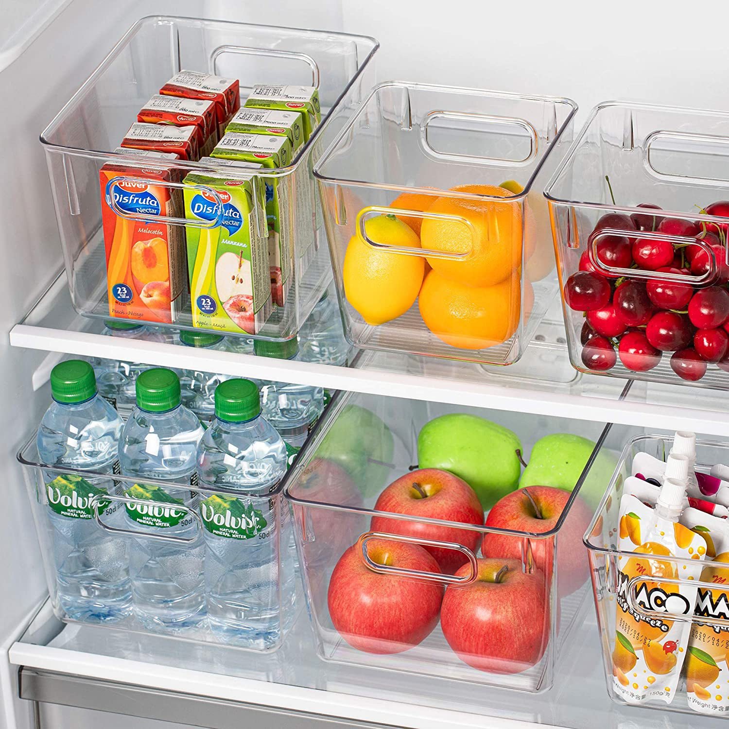BPA Free Fridge Freezer Box & Bins Refrigerator Organizer Stackable Food Storage Containers Drawer Organizers For Refrigerator