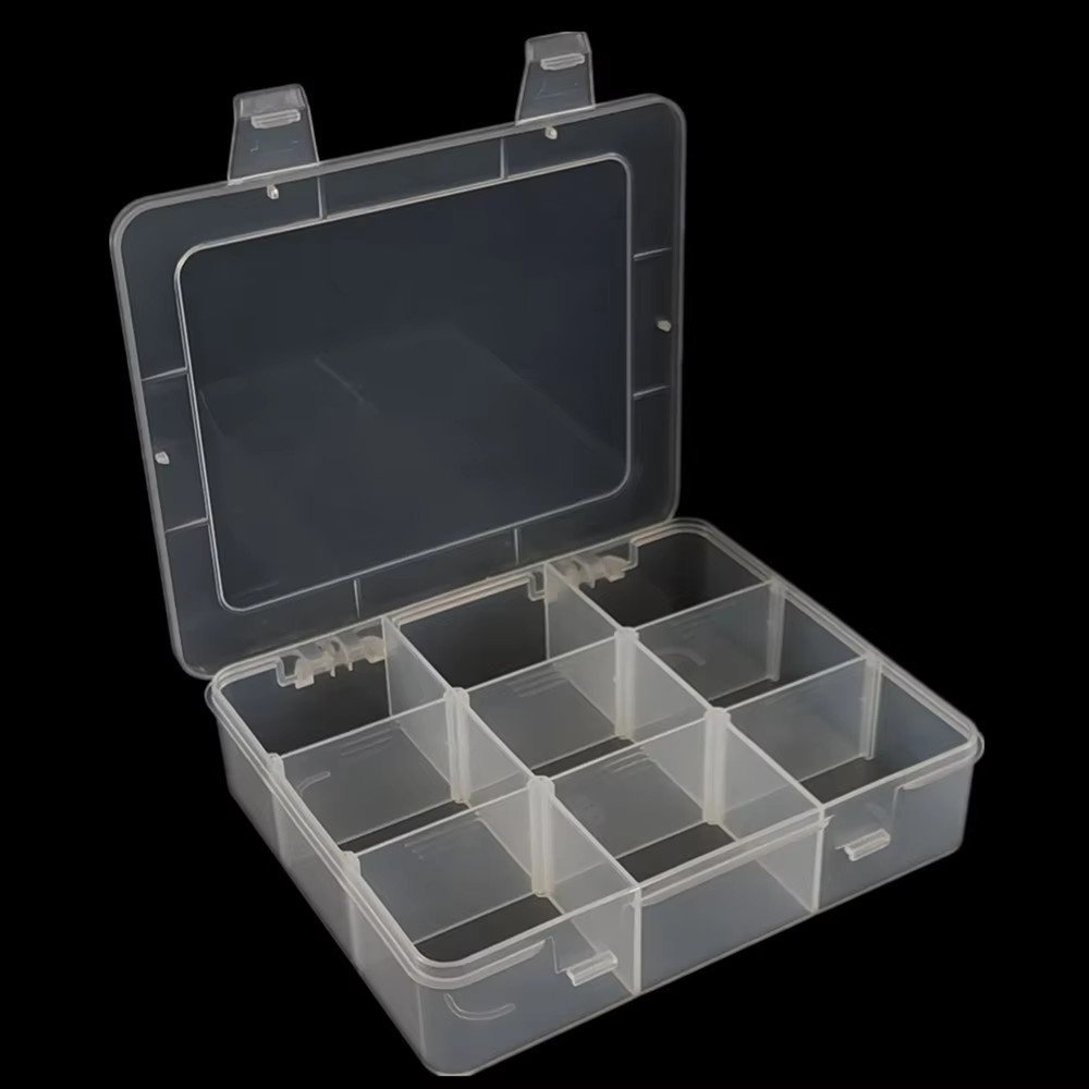 9 Removable Grids Parts Transparent Component Beads Organizer Plastic Storage box