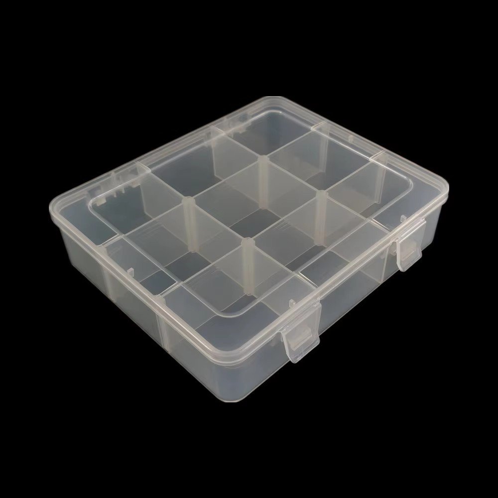 9 Removable Grids Parts Transparent Component Beads Organizer Plastic Storage box