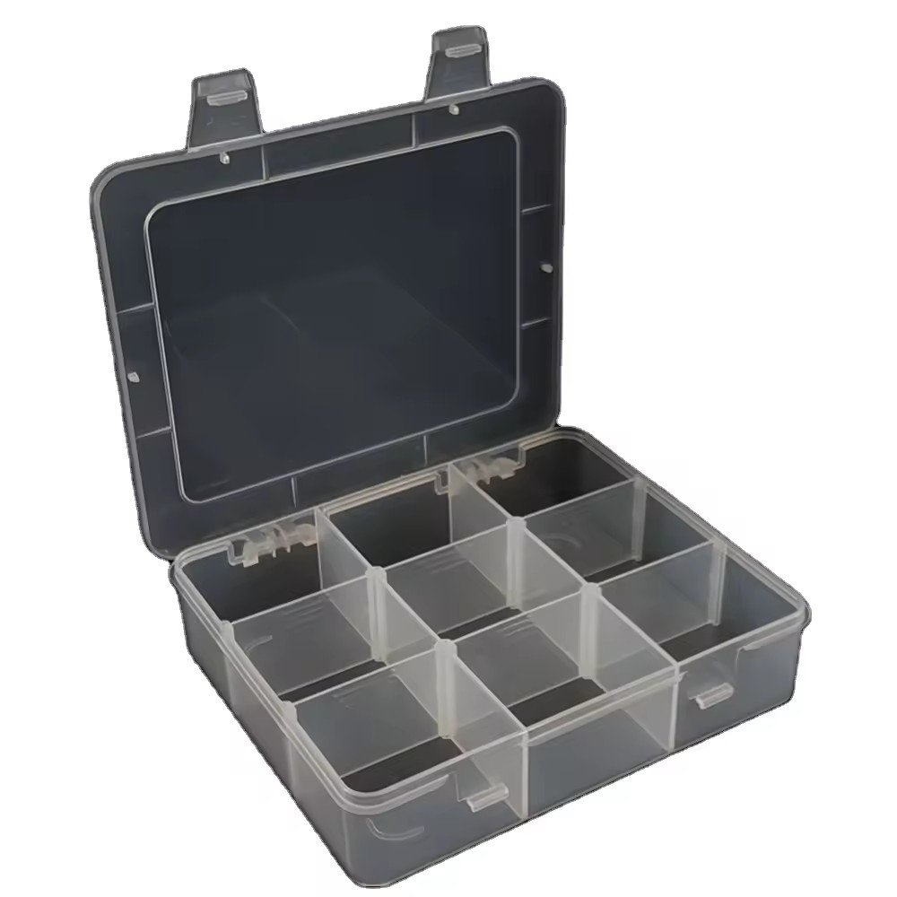 9 Removable Grids Parts Transparent Component Beads Organizer Plastic Storage box