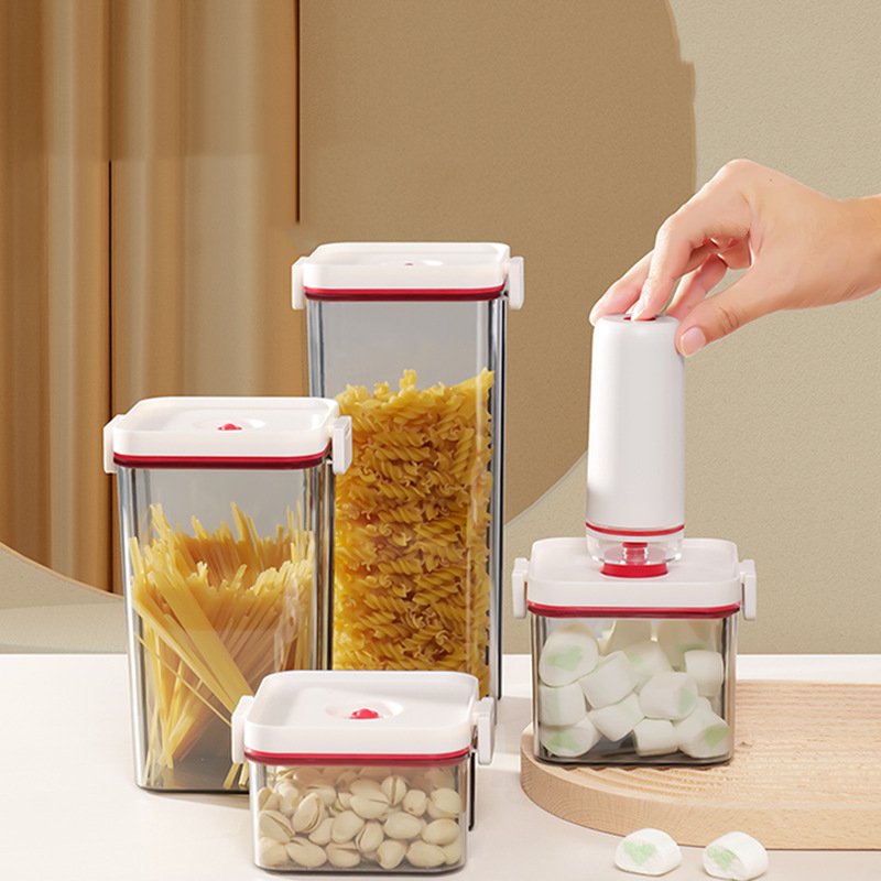 High quality Kitchen Airtight Vacuum Food Storage Boxes sets Fresh-keeping Jar set Vacuum Seal Container With electric Pump