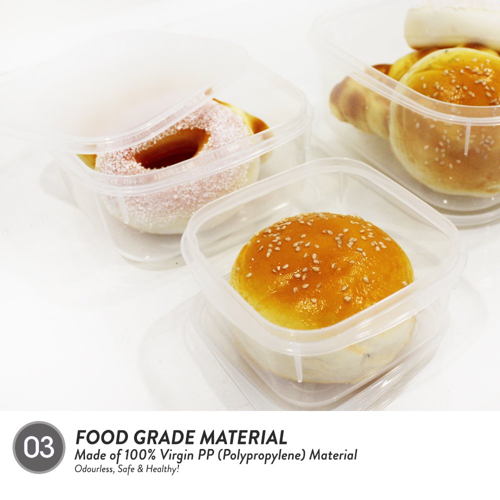 Elianware High Quality PP Polypropylene High Quality BPA Free Microwavable Transparent Plastic Food Keeper Lunch Box