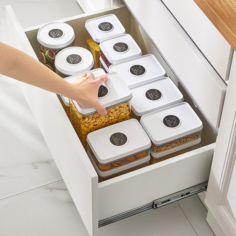 Food Storage bin Plastic Cereal Dispenser Storage Box Kitchen Food Grain Rice Container