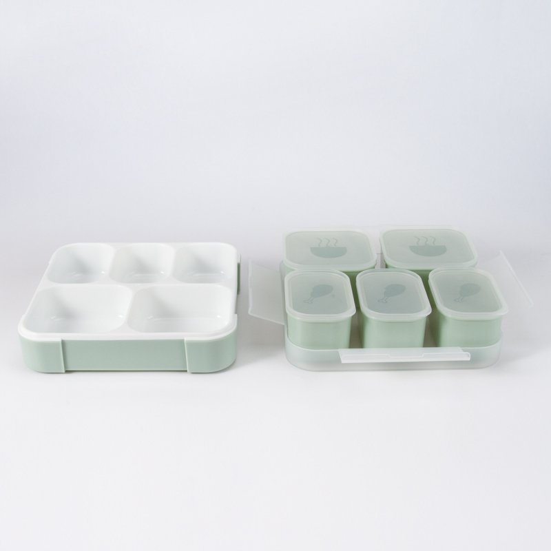 New Product 5 Compartments Plastic Food Storage Box Multi-function BPA Free Bento Lunch Box