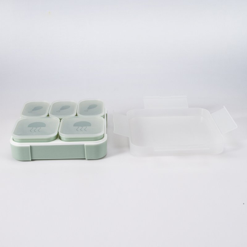 New Product 5 Compartments Plastic Food Storage Box Multi-function BPA Free Bento Lunch Box