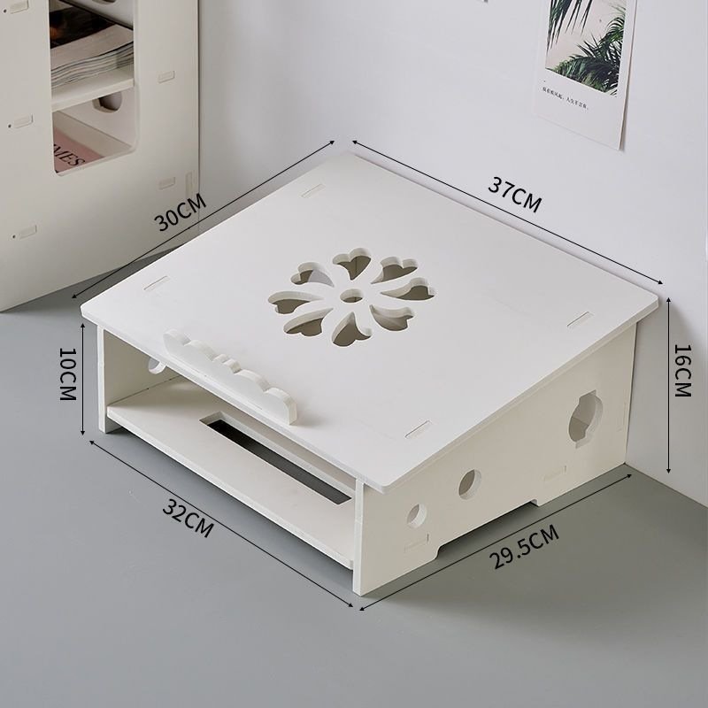 Office and Dormitory Desktop Organizer with Computer Monitor Raise Shelf Storage Box Desk Mat