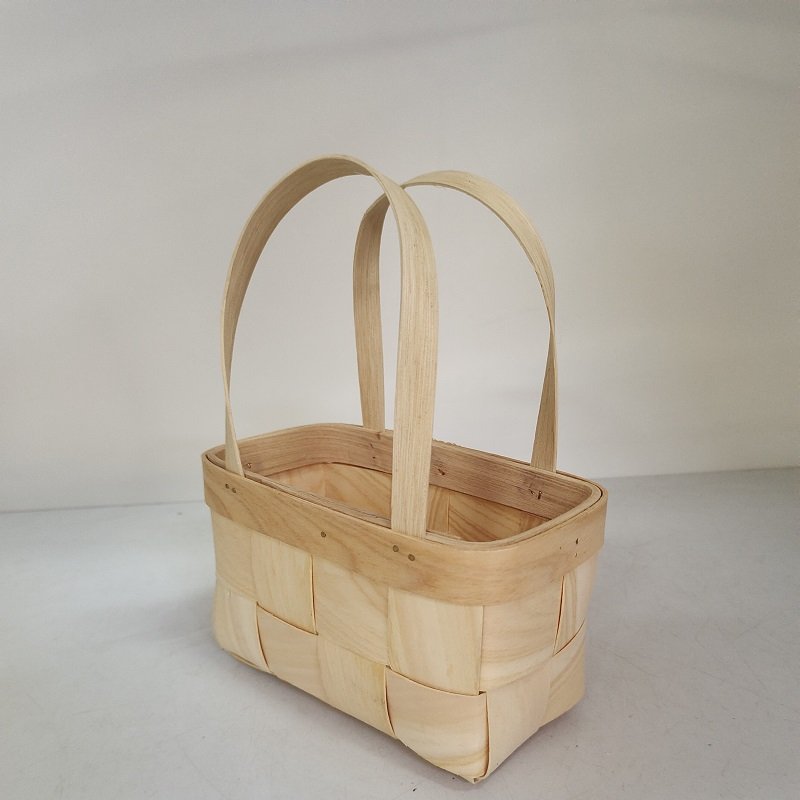 mini flower basket ,bread basket Food Storage chip wood basket