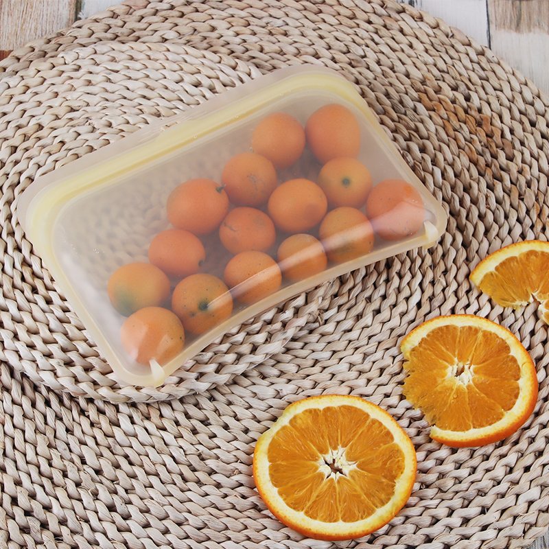 Custom Reusable Ecofriendly Snack Bags Silicone Freezer Bags Silicone Food Storage Bag